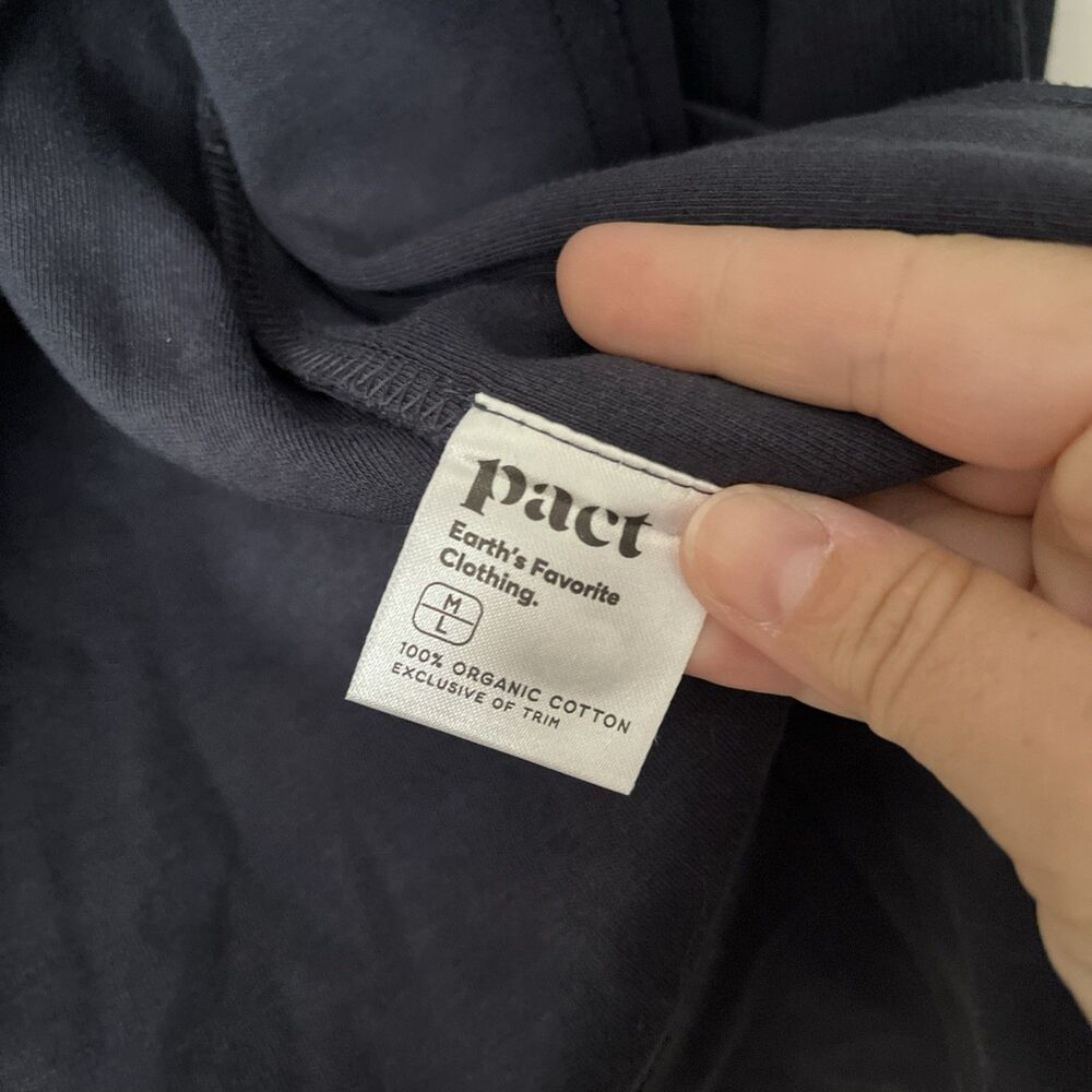 Pact Cardigan Womens M/L Organic Cotton Airplane Wrap Comfort Minimalist Travel - Picture 3 of 7